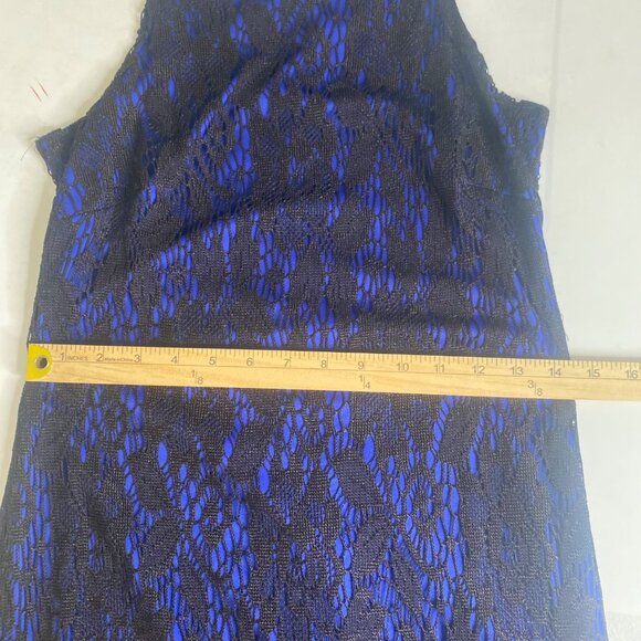 Vintage Dress Womens L Lace Overlay Asymmetrical Fringe Flapper Party Goth - Picture 7 of 10